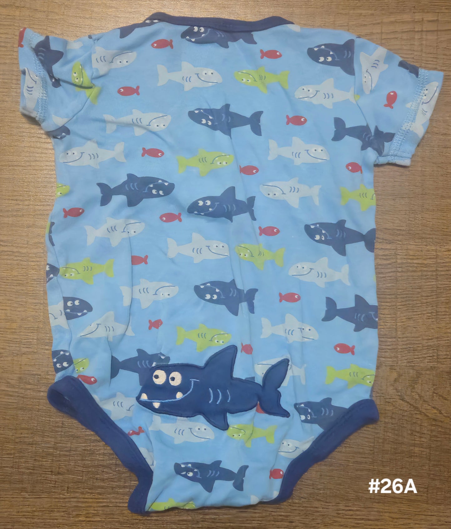 Blue Onesie With Sharks On It