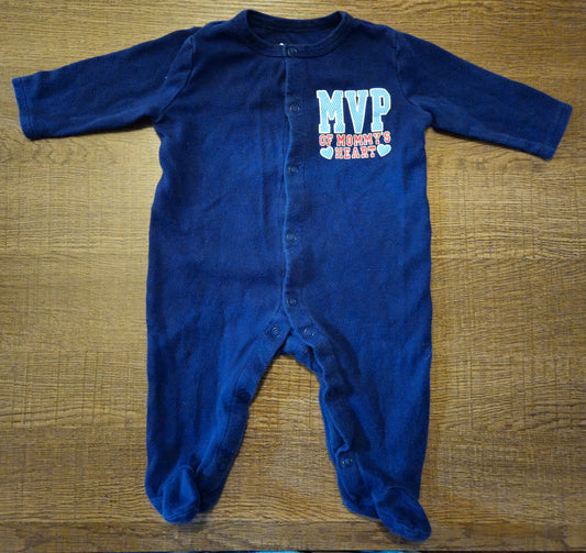 Button Up Sleeper That Says (MPV of Mommy's Heart)