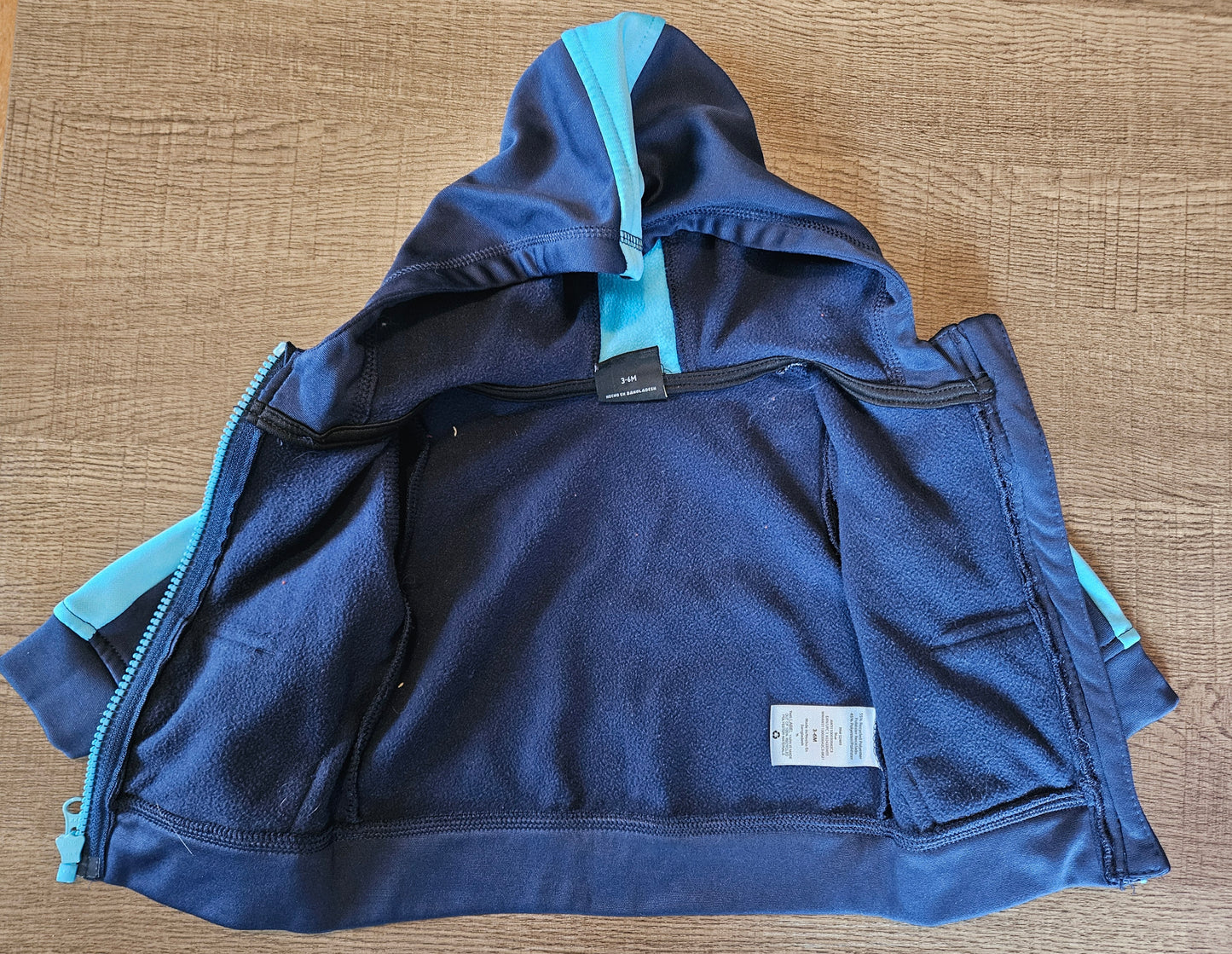 Blue Athletic Zip-Up Up Sweat Shirt