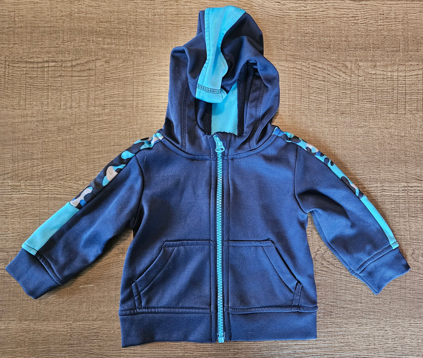 Blue Athletic Zip-Up Up Sweat Shirt